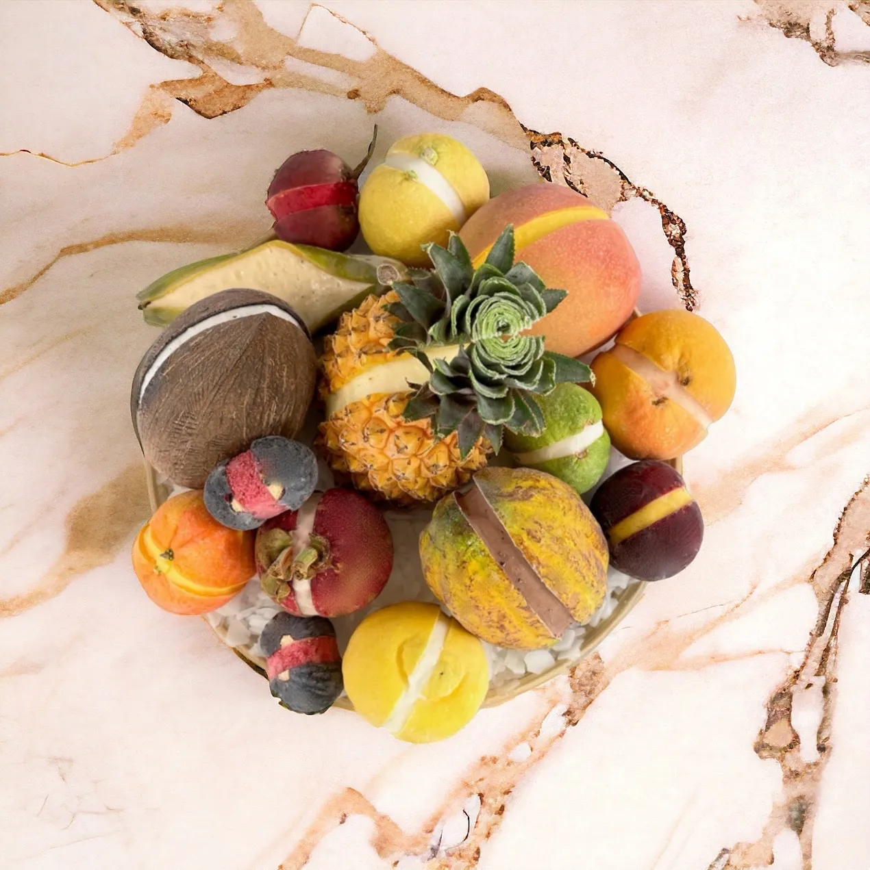 Corbeille de fruits givrés