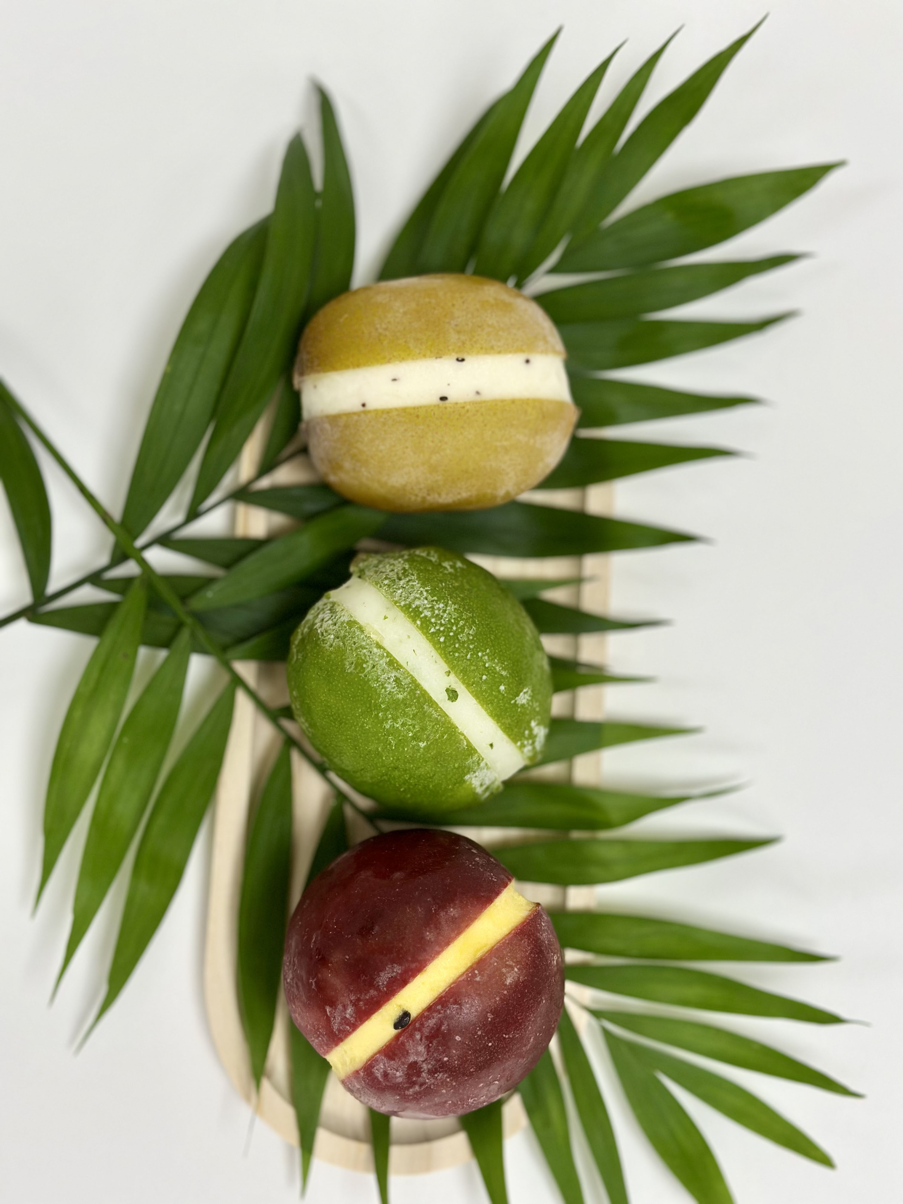 Trio de fruits givrés Maison Sorbetti